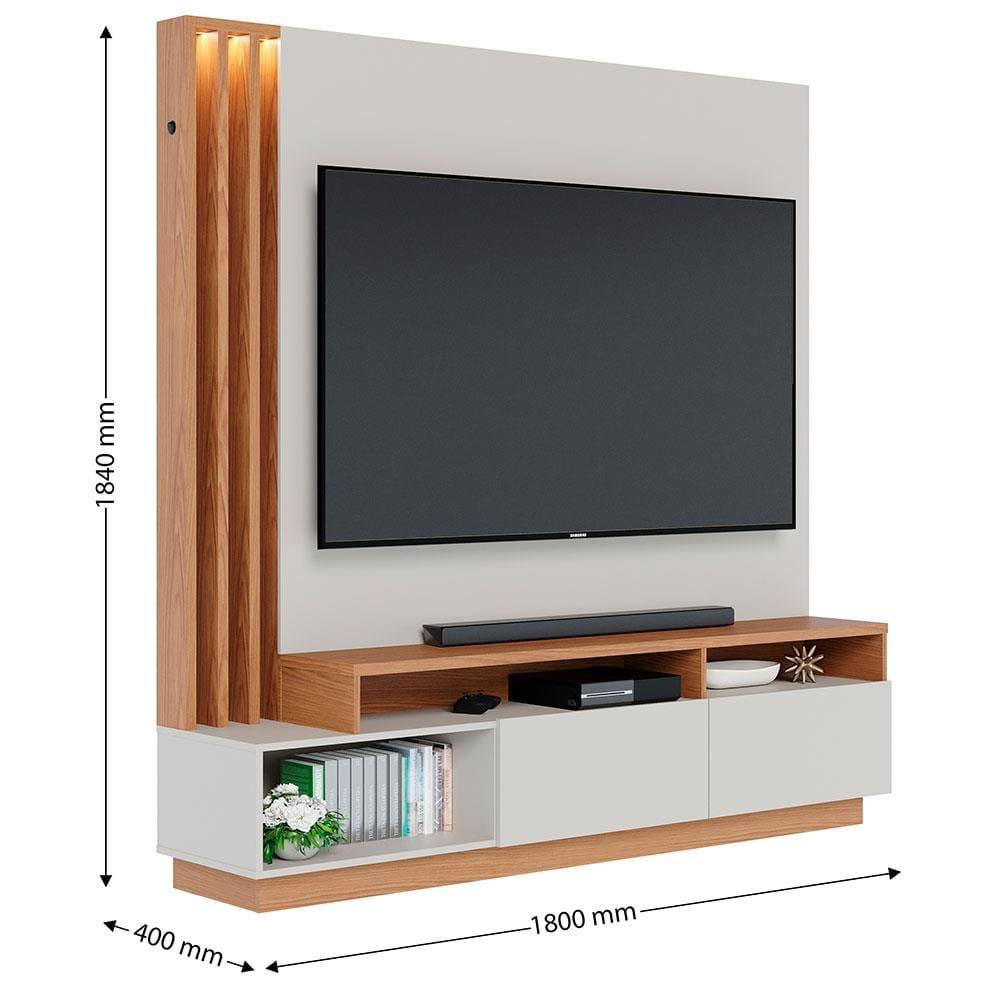 Estante Home Colibri Humaitá com 180 cm de Largura, Ideal para TV de Até 65” - 9