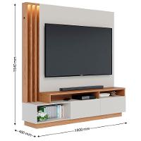 Estante Home Colibri Humaitá com 180 cm de Largura, Ideal para TV de Até 65” - 9