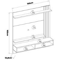 Painel Home Suspenso Colibri Juriti com 150 cm de Largura, Ideal para TV de Até 65” - 9