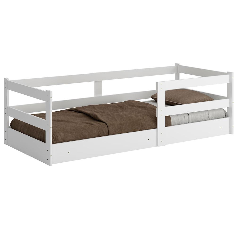 Cama Infantil Barreto Cercadinho Popy com Grade de Proteção - Branco - 2