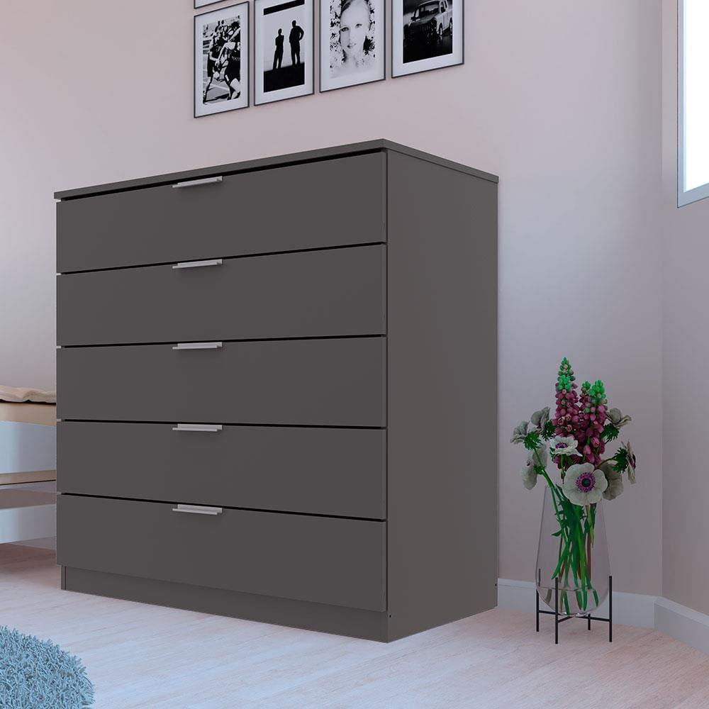 Cômoda Bartira Diplomata com 5 Gavetas e 90 cm de Largura - 2