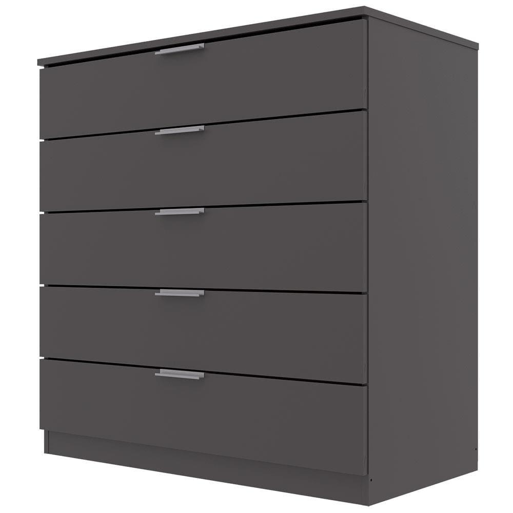 Cômoda Bartira Diplomata com 5 Gavetas e 90 cm de Largura - 4