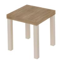 Mesa de Apoio Artely Up Quadrada - Carvalho e Off White - 2