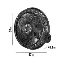 Ventilador de Parede Britânia BVT575 Maxx Force 47cm com 3 Velocidades, 6 Pás e 176W - Preto - 8