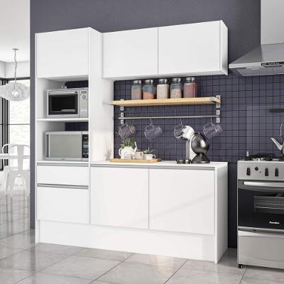 Cozinha Compacta Politorno Mov Evora MDP com 6 portas, 1 Gaveta e 1 Prateleira - 182cm de largura