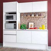 Cozinha Compacta Politorno Mov Evora MDP com 6 portas, 1 Gaveta e 1 Prateleira - 182cm de largura - 2