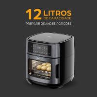 Fritadeira Elétrica Sem Óleo Air Fryer WAP Oven WAOD2 Antiaderente 12 litros 1800W Black Inox - 8