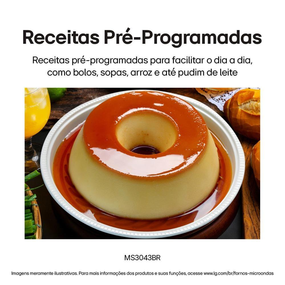 Forno Micro-ondas LG MS3043BR com Função Manter Aquecido e Limpa Fácil - Prata - 6