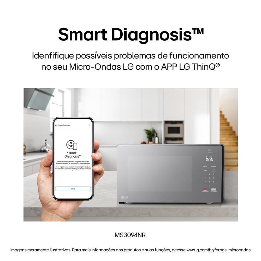 Forno Micro-ondas LG MS3094NRA com visual NeoChef e Limpa Fácil – Espelhado - 9