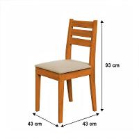 Mesa de Jantar Quadrada Dobuê Dakar com 4 Cadeiras Estofadas Revestidas em Suede - 5