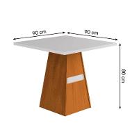 Mesa de Jantar Quadrada Dobuê Dakar com 4 Cadeiras Estofadas Revestidas em Suede - 6