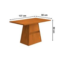 Mesa de Jantar Retangular Dobuê Dakar com 4 Cadeiras Estofadas Revestidas em Suede - 6