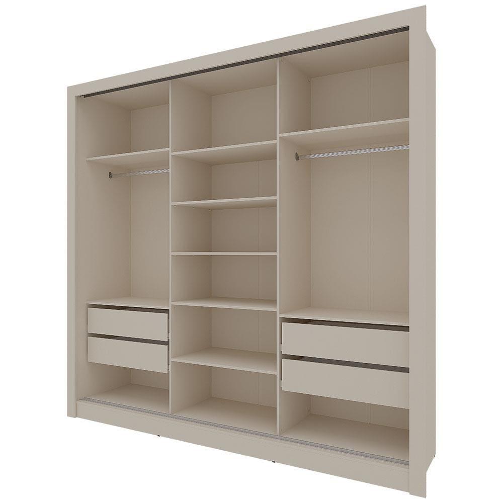 Guarda-Roupa Bartira Village com 3 Portas, 4 Gavetas e 243,1cm de Largura - 8