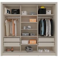 Guarda-Roupa Bartira Village com 3 Portas, 4 Gavetas e 243,1cm de Largura - 5