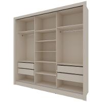 Guarda-Roupa Bartira Village com 3 Portas, 4 Gavetas e 243,1cm de Largura - 8