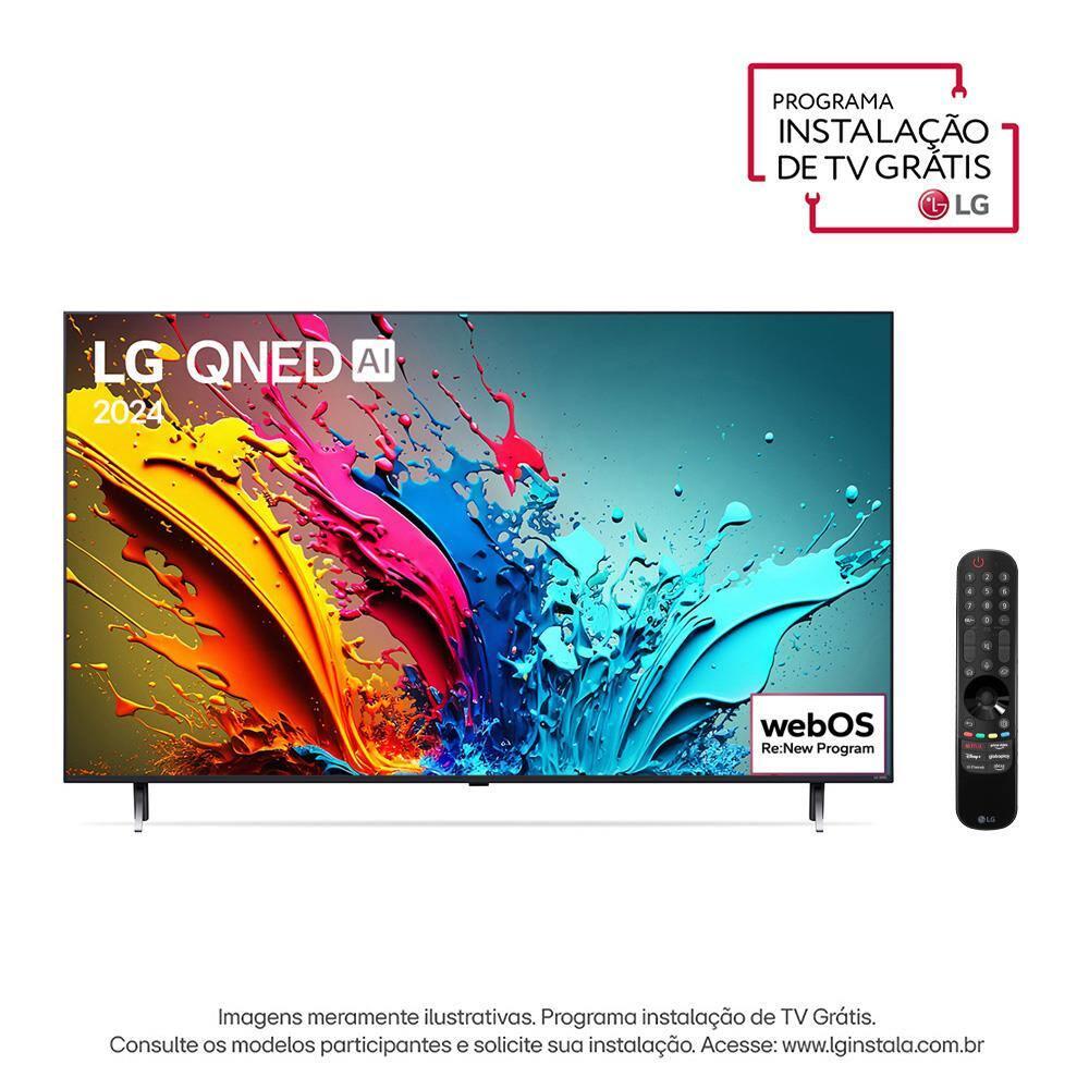 Smart TV 86" LG 4K QNED 86QNED85T com processador a8 AI, 120Hz, Design Super Slim, FreeSync e webOS 24 - 2