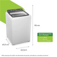 Lavadora de Roupas Consul 15kg CWN15AB com Modo Eco - Branca - 10