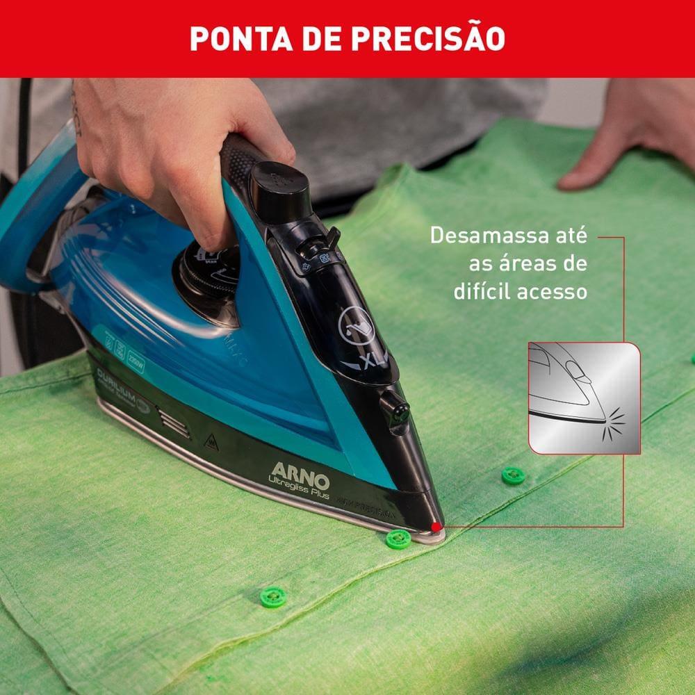 Ferro de Passar a Vapor Arno Ultragliss Plus com Spray e Base Durilium Airglide – Azul - 8