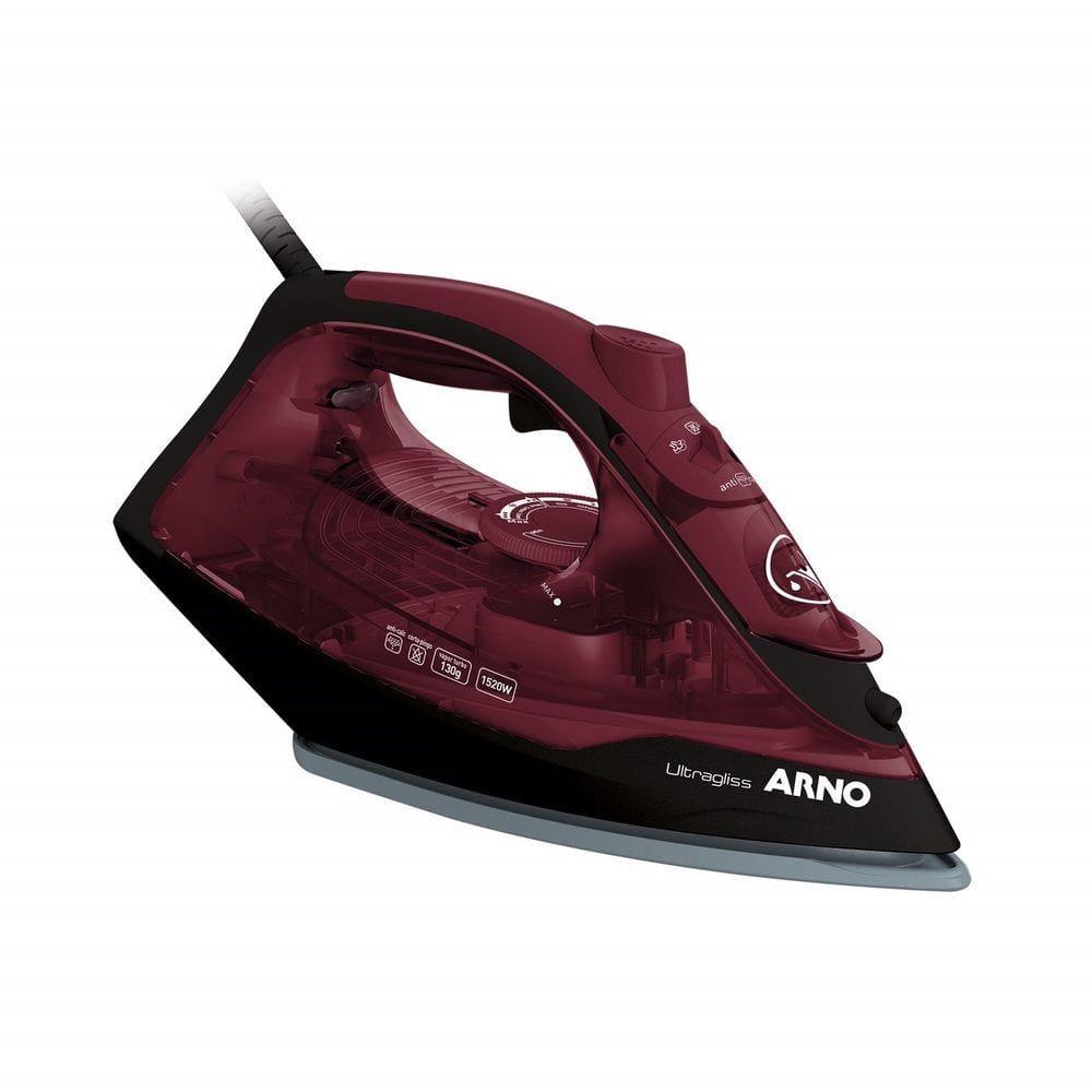 Ferro de Passar a Vapor Arno Ultragliss com Spray e Base Durilium Airglide - Vinho - 1