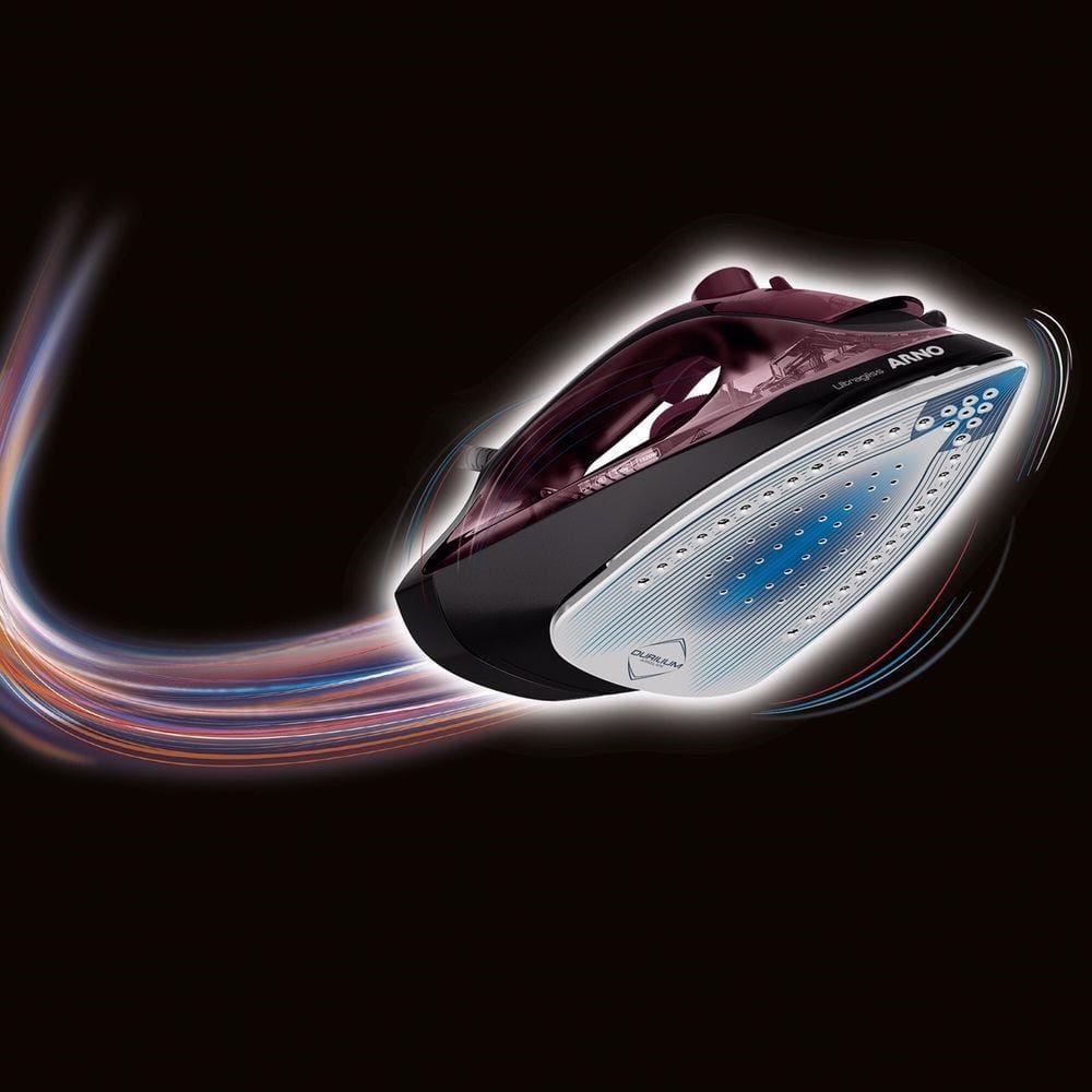 Ferro de Passar a Vapor Arno Ultragliss com Spray e Base Durilium Airglide - Vinho - 9