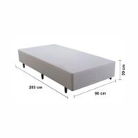 Base Box para Colchão King Size Herval Sense 39x96x203 cm - Bege - 3
