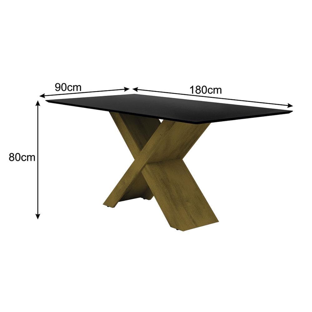 Mesa de Jantar Retangular Dobuê Dubai Light 180x90cm com 6 Cadeiras Estofadas Revestidas em Tecido Veloplus - 5
