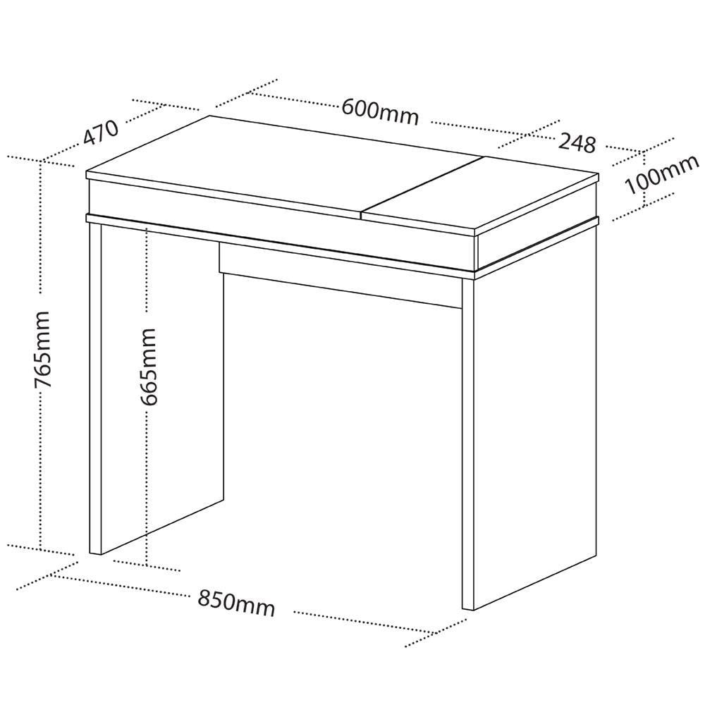 Escrivaninha Artany Mind com Tampo Duplo Basculante - Ipê/Branco - 8