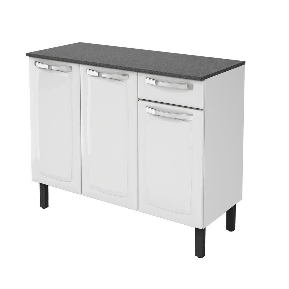 Balcão Itatiaia Rose com 3 Portas e 1 Gaveta - 105 cm de Largura - 3