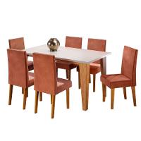 Mesa de Jantar Retangular Viero Milão com 6 Cadeiras Vênus Estofadas e Revestidas - 3