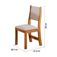 Mesa de Jantar Redonda Viero Província com 4 Cadeiras Estofadas