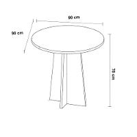Mesa de Jantar Redonda Viero Província com 4 Cadeiras Estofadas - 5
