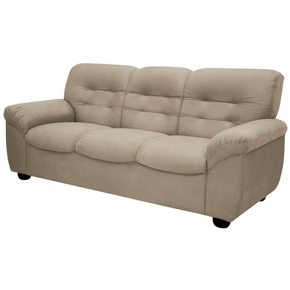 Sofá de 3 Lugares Linoforte Stillus II com 204 cm de Largura e Revestido em Tecido Suede - 2
