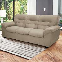 Sofá de 3 Lugares Linoforte Stillus II com 204 cm de Largura e Revestido em Tecido Suede - 1