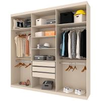 Guarda-Roupa Casal Bartira Genova com 6 Portas e 3 Gavetas - 236,7cm de largura
