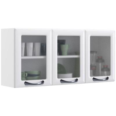 Armário Aéreo Triplo Itatiaia New Premium com 3 Portas e 2 Prateleiras - 120cm de largura