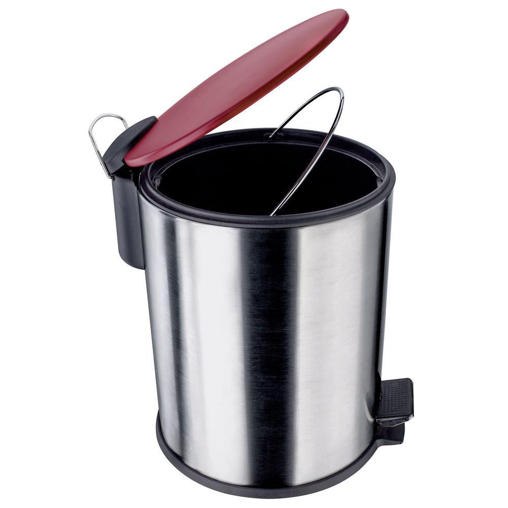 Lixeira Euro Home com Pedal LIX2287-VM em Inox e PP – 5 L - 2