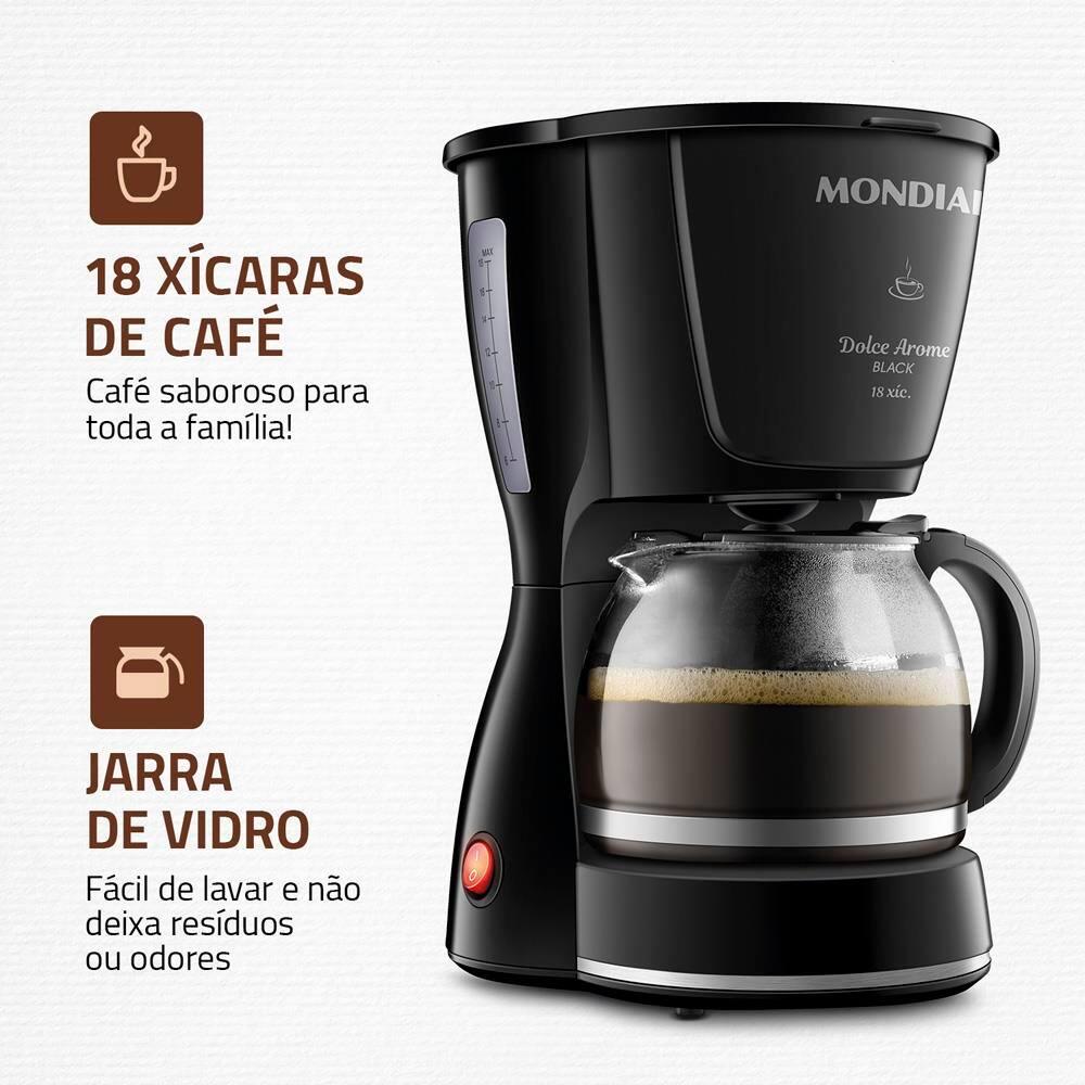 Cafeteira Elétrica Mondial Dolce Arome C-30 18 Xícaras – Preta - 2