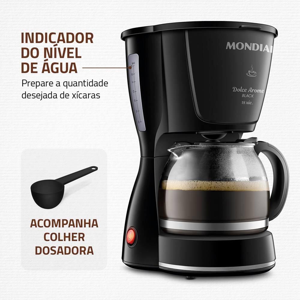 Cafeteira Elétrica Mondial Dolce Arome C-30 18 Xícaras – Preta - 5