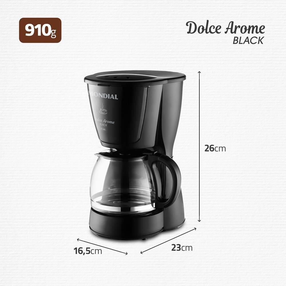 Cafeteira Elétrica Mondial Dolce Arome C-30 18 Xícaras – Preta - 8
