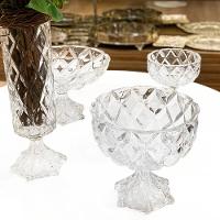 Centro de Mesa Lyor em Cristal com Pé Deli Diamond – 18x18cm - 5