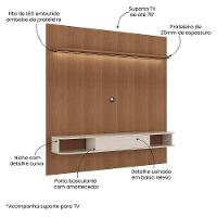 Painel Belluno Artely para TV de até 75 Polegadas com 1 Prateleira e 2 Nichos