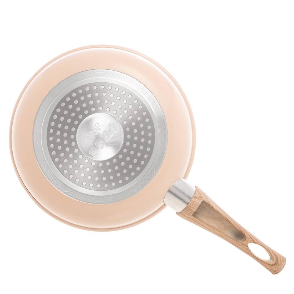 Frigideira de Indução Lyor em Alumínio com Revestimento Cerâmico Granilite Bege – 24cm - 3