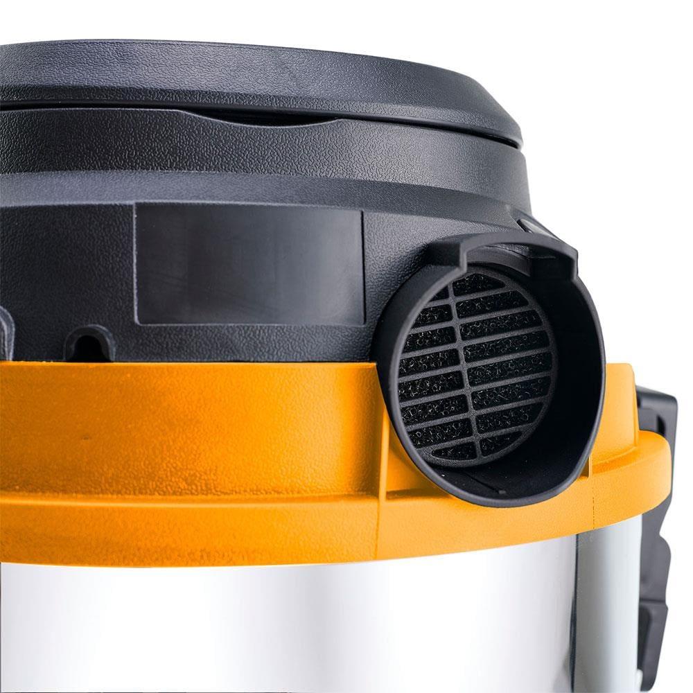 Aspirador de Pó e Água WAP GTW Inox 15 1700W com Bocal de Sopro - Preto/Amarelo - 7