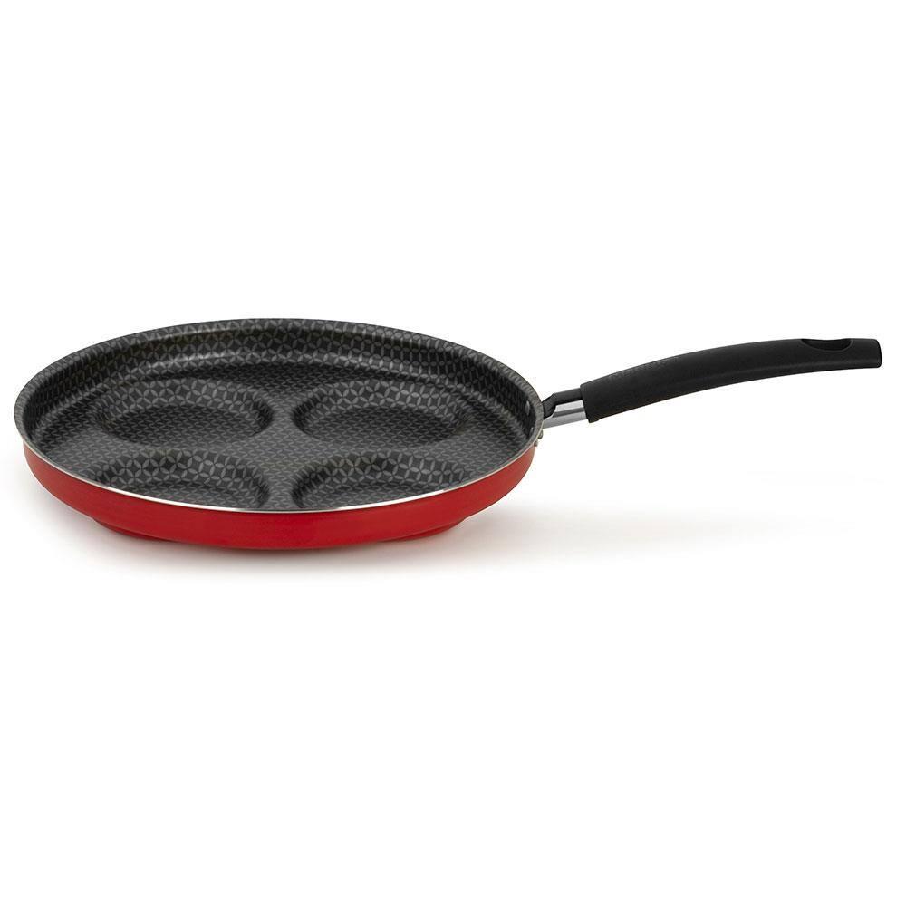 Frigideira para Ovos Multiflon Gourmet com Revestimento Antiaderente Ultra 7 Vermelha - 26 cm - 3