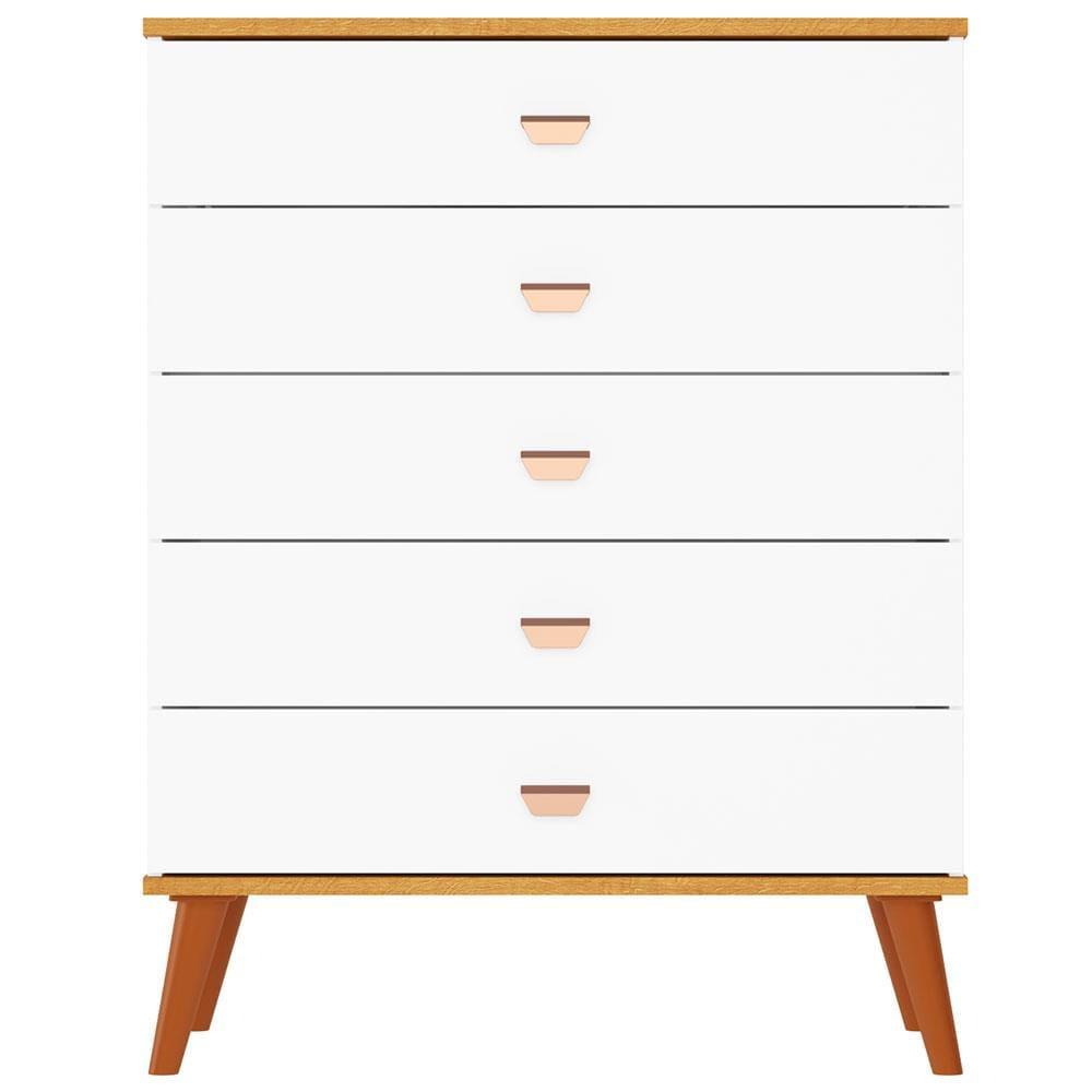 Cômoda Infantil Bartira Ternura com 5 Gavetas - 70,8cm de largura - 2