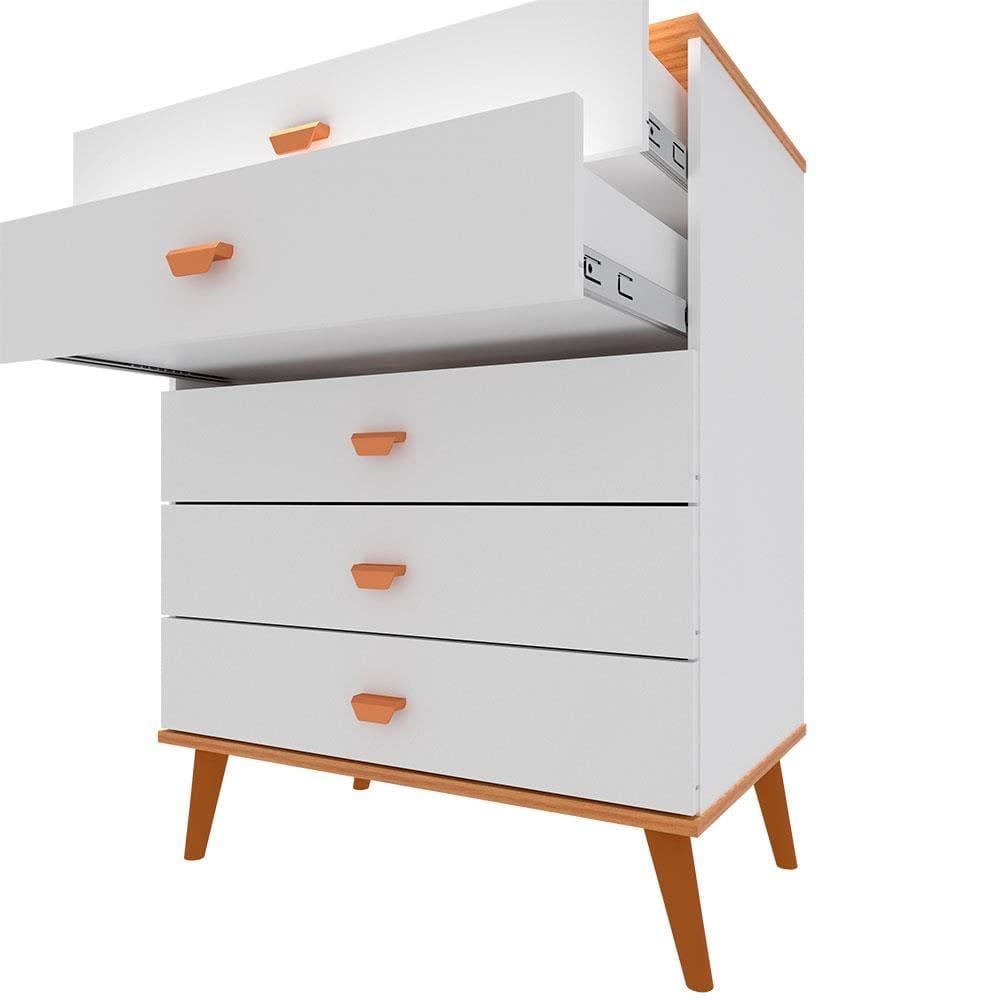 Cômoda Infantil Bartira Ternura com 5 Gavetas - 70,8cm de largura - 3