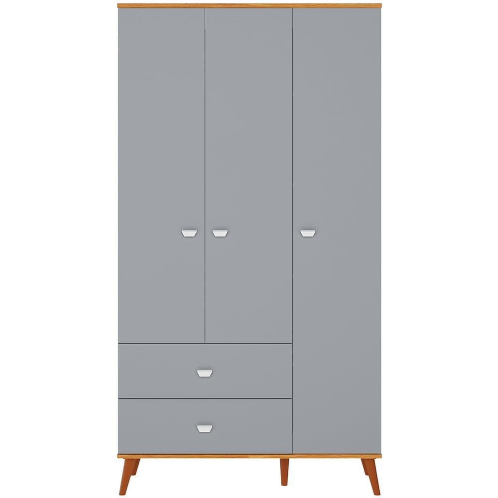 Guarda-Roupa Infantil Bartira Ternura com 3 Portas, 2 Gavetas - 106,8 cm de Largura - 2