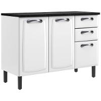 Balcão Triplo Itatiaia New Premium com 3 Portas, 2 Gavetas e 3 Prateleiras - 120cm de largura - 1