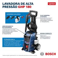 Lavadora de Alta Pressão Bosch GHP 180 PSI 1500W - 9