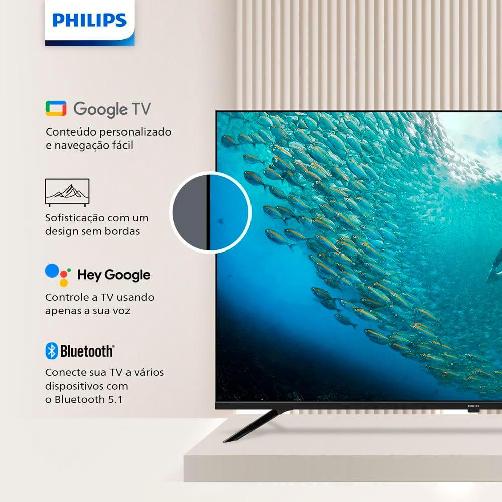 Smart TV LED 50" Ultra HD 4K Philips 50PUG7019 com Google TV, Comando de Voz, Wi-Fi, Entradas HDMI e USB - 8